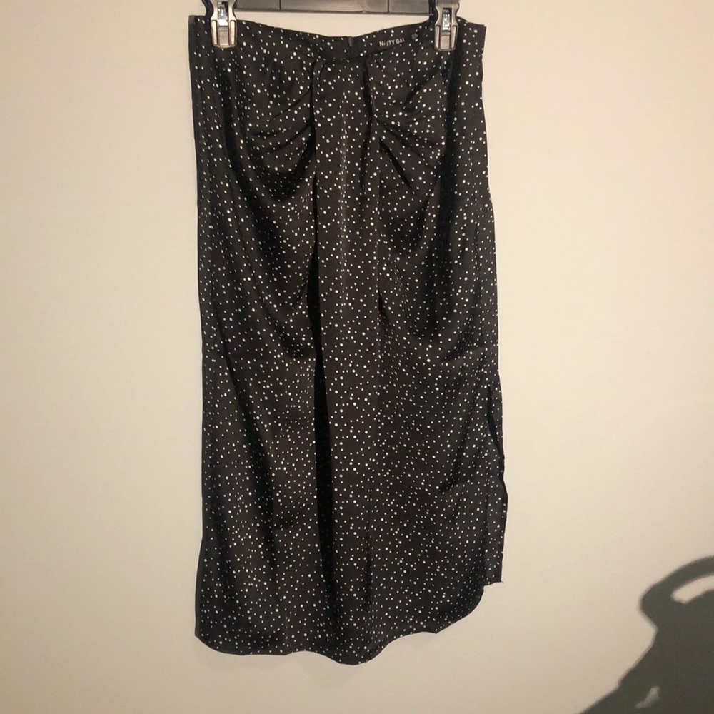 Nasty girl polka dot midi skirt